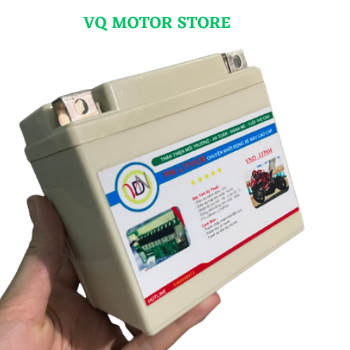 Ắc Quy  xe máy Pin Lithium VND-LFP6M xe AB, LEAD mới, SH mode, PCX,... - VQ Motor store