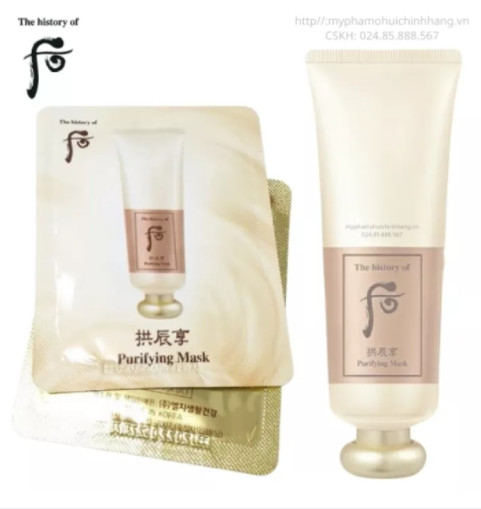 Xả hàng giá sỉ Gói Mặt nạ Whoo Purifying Mask sample thanh lọc thải độc, dưỡng sáng kiêm tẩy tế bào da chết