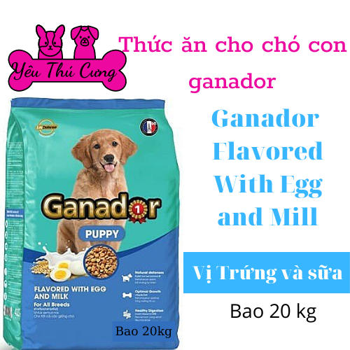 Thức ăn dành cho chó trưởng thành ganador nhiều vị bao 20kg-yêu thú cưng