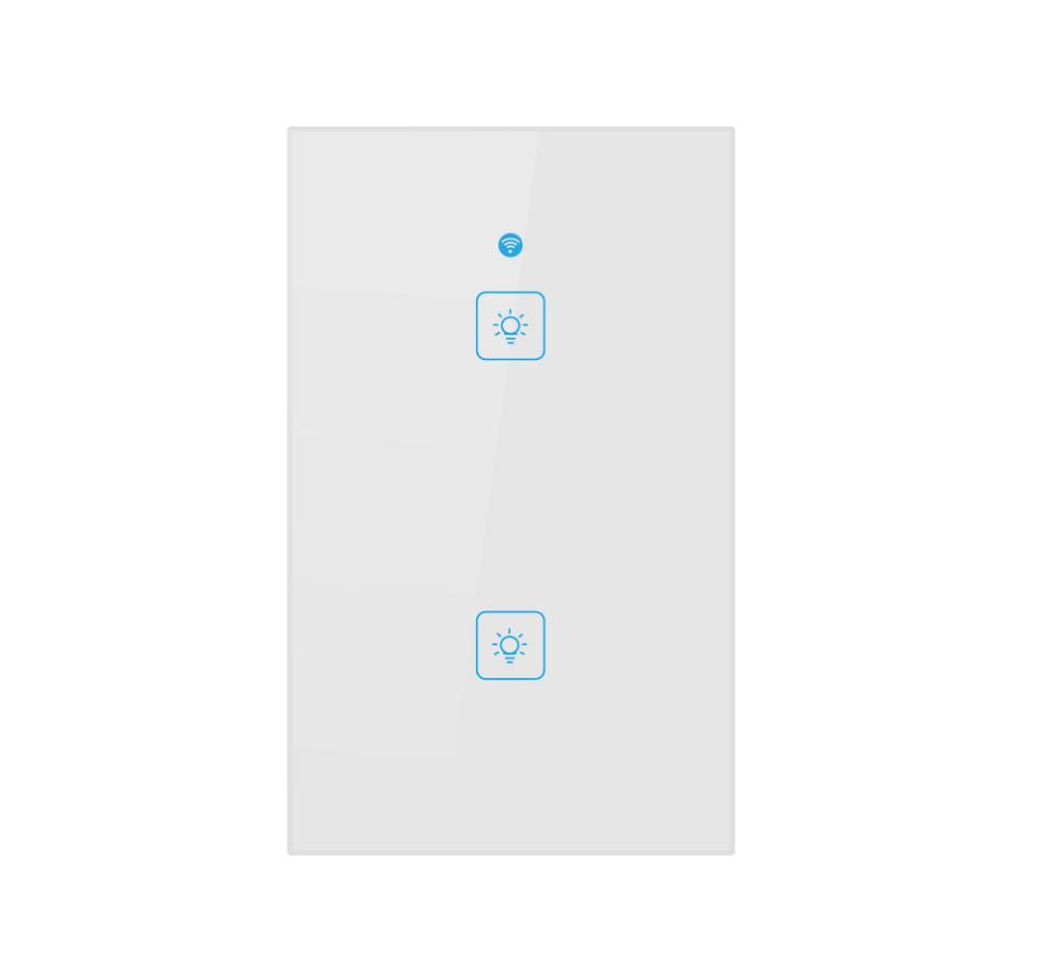 Công Tắc Wifi Smart Switch WS-2C (Công Tắc Cảm Ứng Âm Tường 2 Kênh Điều Khiển),app Ewelink