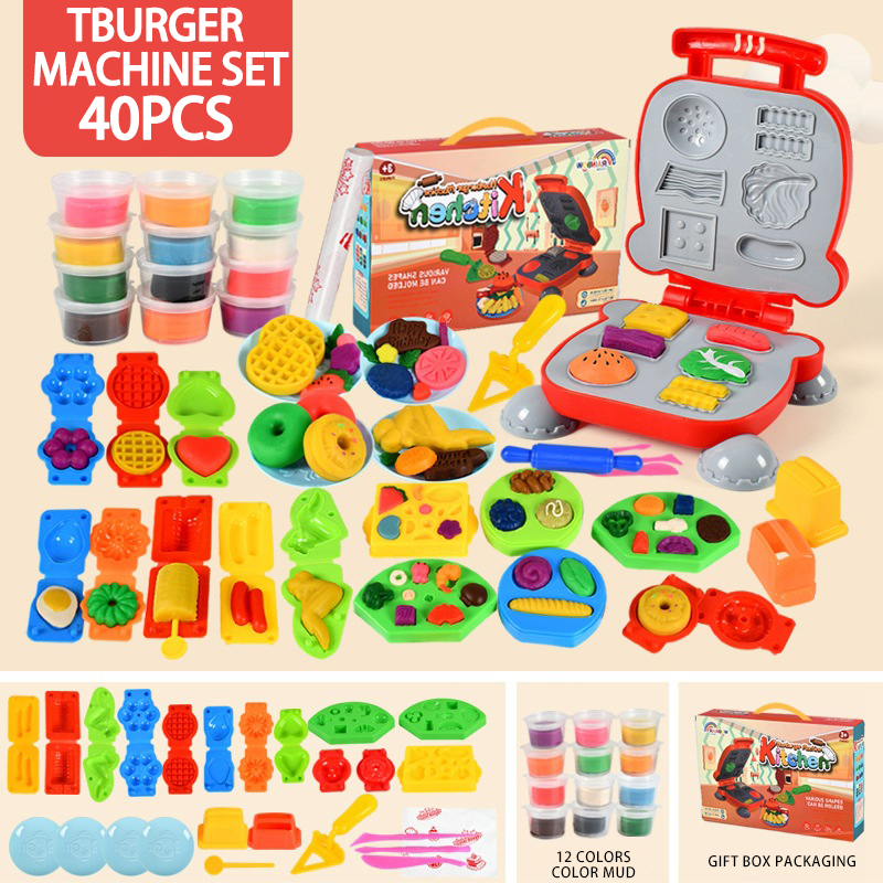  Bộ đồ chơi đất sét máy làm mì máy làm kem và bánh mỳ cho bé đất nặn tạo hình đồ ăn kíchtthích sáng tạo chất liệu an toàn cho bé 