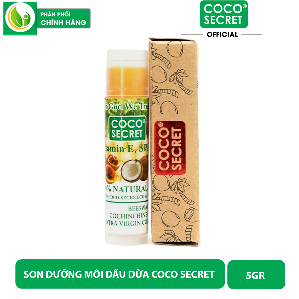 Son Môi Dưỡng Ẩm Dầu Dừa Sáp Ong Coco - Secret Dưỡng Ẩm, Ngăn Thâm Môi