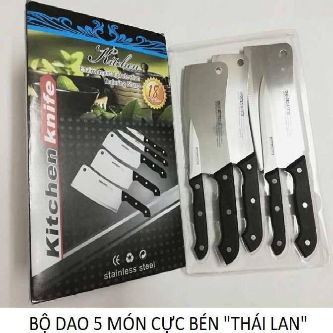 Bộ dao kitchen knife 5 món made in thái lan