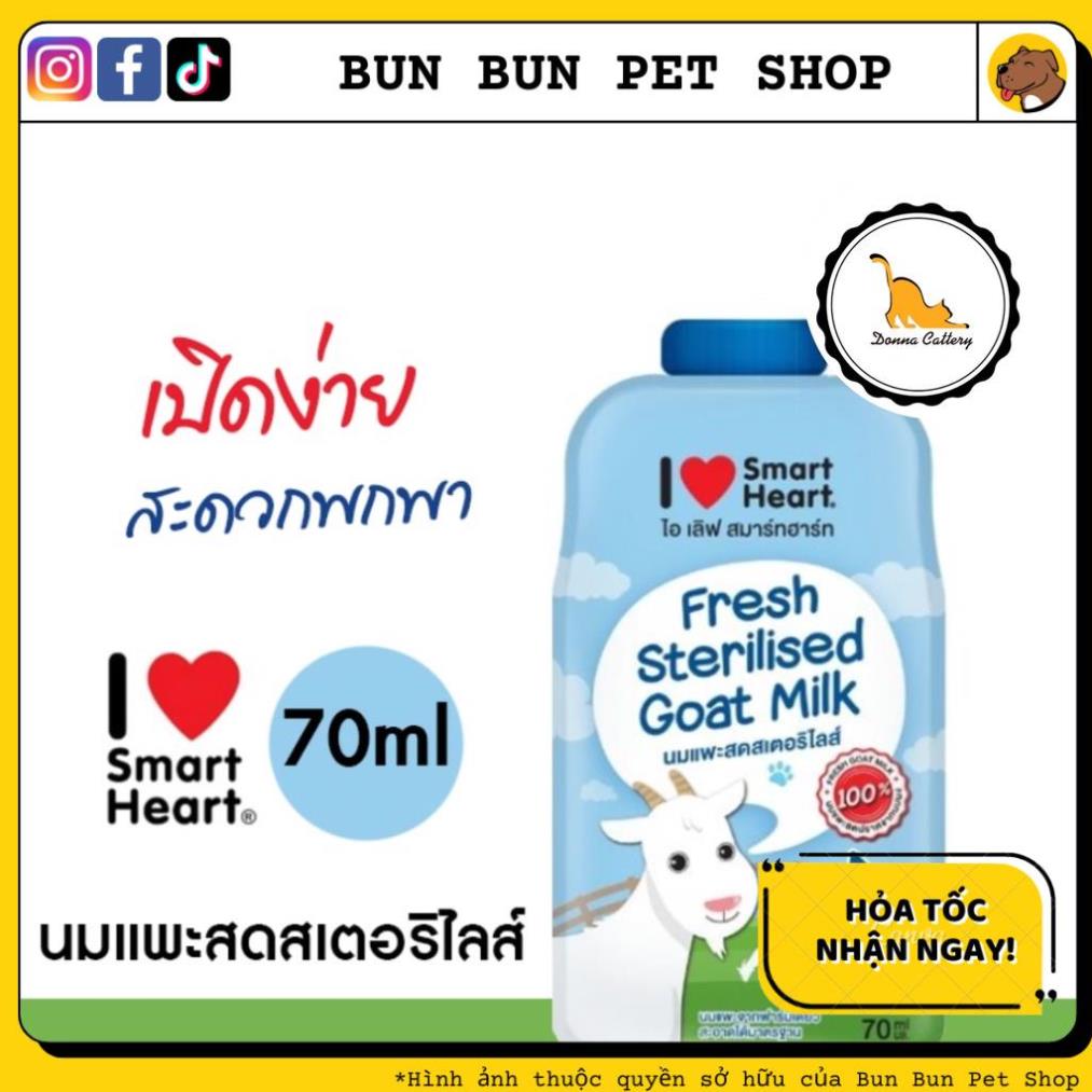 Sữa dê tươi tiệt trùng smartheart cho chó mèo gói 70ml thái lan