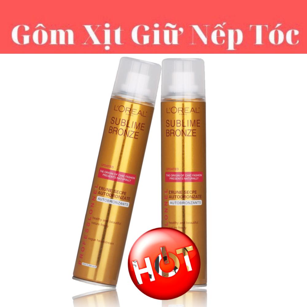 Gôm xịt tóc loreal- gôm xịt giữ nếp tóc- keo xịt tóc- hương thơm tự nhiên- không độc hại không gây kích ứng da đầu- giữ nếp cực lâu- không bết không bóng