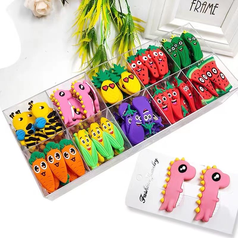 Kẹp tóc trái cây, rau củ quả dễ thương
