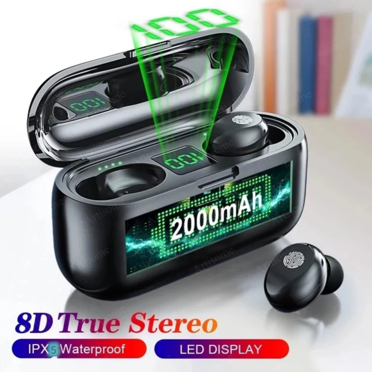 [XẢ KHO 3 NGÀY] Tai Nghe Bluetooth Không Dây Yoking F9 Phiên Bản Pro Quốc Tế Kiêm Pin Sạc Dự Phòng Điện Thoại 2000 mAh - Tai Nghe Bluetooth Mini - Tai Nghe Bluetooth Không Dây Hay Hơn i7s, i9s, i11, i12