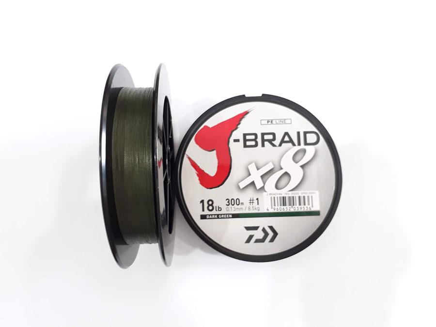 Dây PE Câu Cá Daiwa Nhật J-Braid X8A 300 mét - DG - Màu xanh rêu