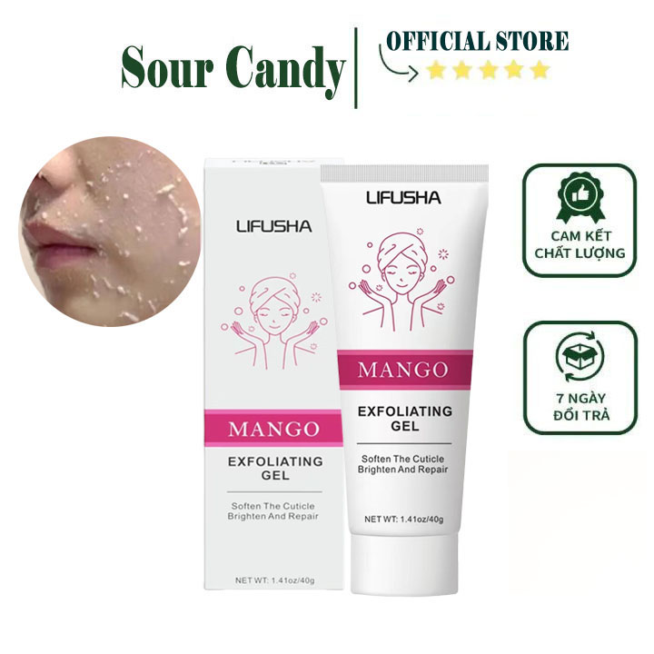 Gel tẩy tế bào chết cho mặt Tẩy tế bào chết da mặt Loại bỏ sâu Làm sạch tất cả các loại da Kem tẩy tế bào chết dưỡng ẩm mịn da - intl
