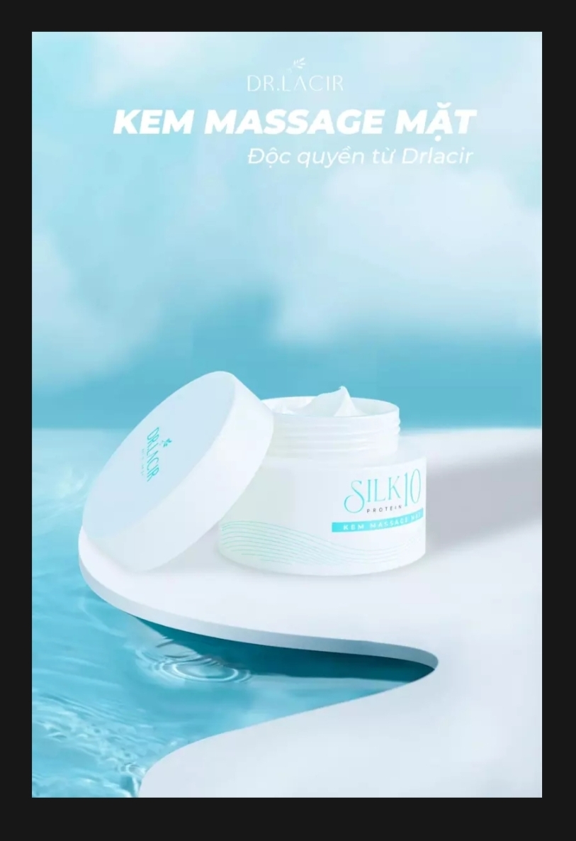 Kem Massage Mặt Silk Protein 10 Dr.lacir - Nâng cơ, trẻ hóa, thon gọn mặt, chống nhăn
