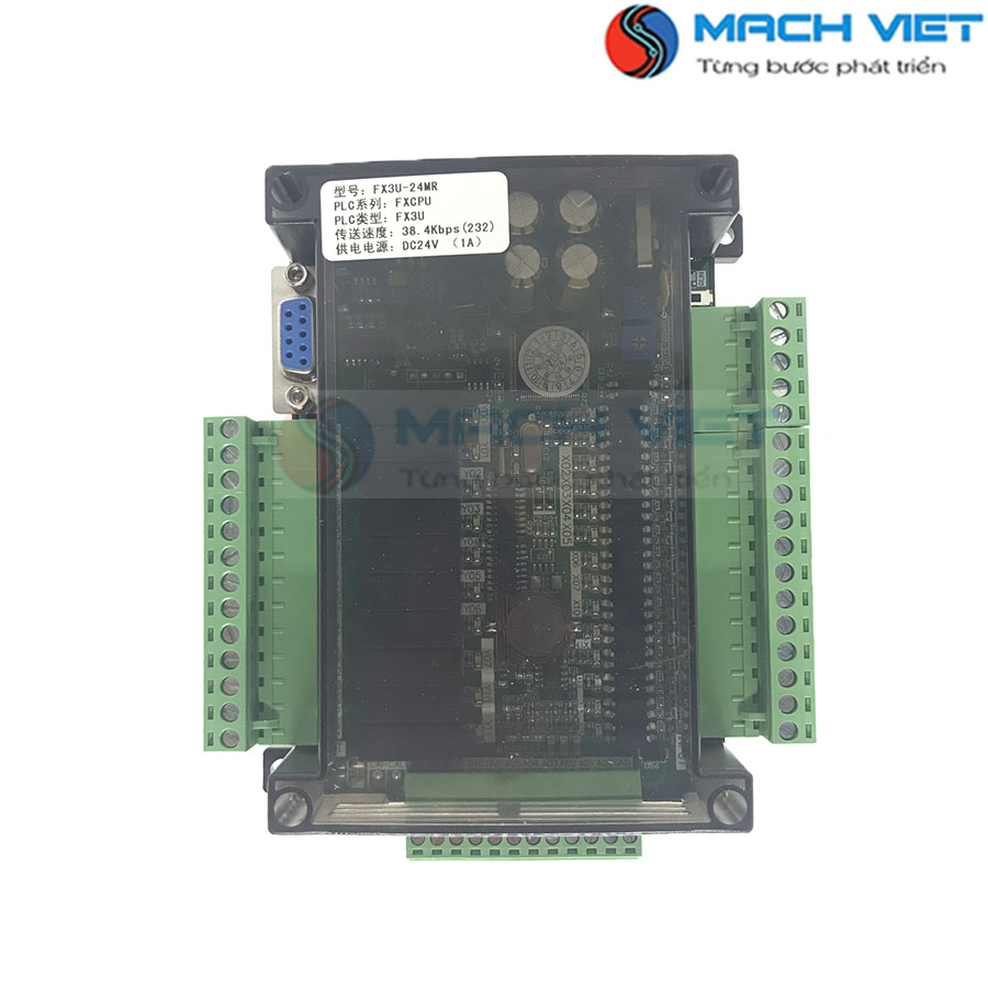 Board lập trình plc fx3u 24mr 6ad 2da có pin, rs485