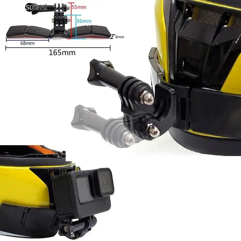 Đầy đủ mặt Mũ bảo hiểm cằm núi chủ cho anh hùng 11 10 9 8 7 DJI insta360 máy ảnh Dây đeo flodable phía trước cằm núi phụ kiện