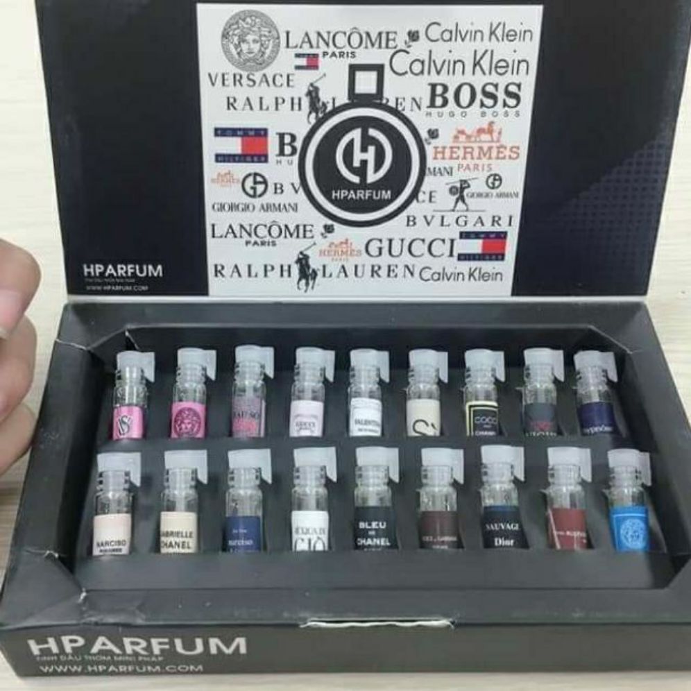 Bộ test 18 chai tinh dầu nước hoa pháp hparfum