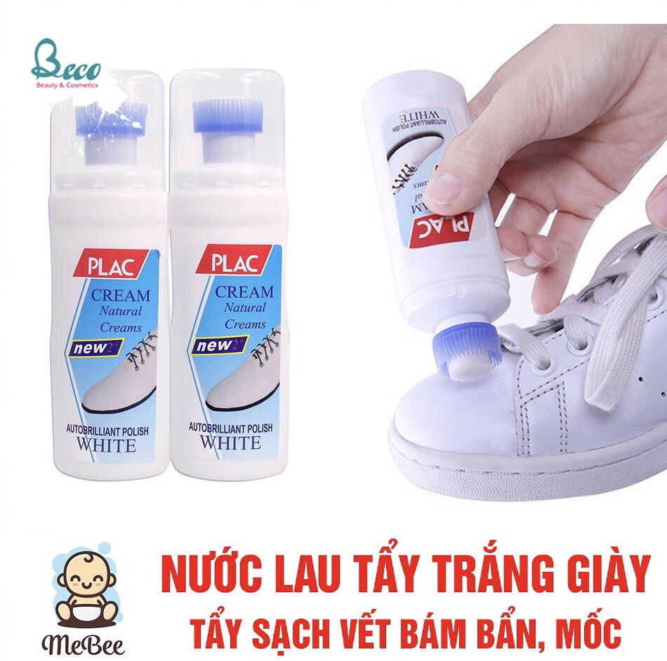 Chai Xịt Tẩy Trắng Vệ Sinh Giày Dép, Túi Xách Plac - Loại Có Đầu Chà Đa Năng.