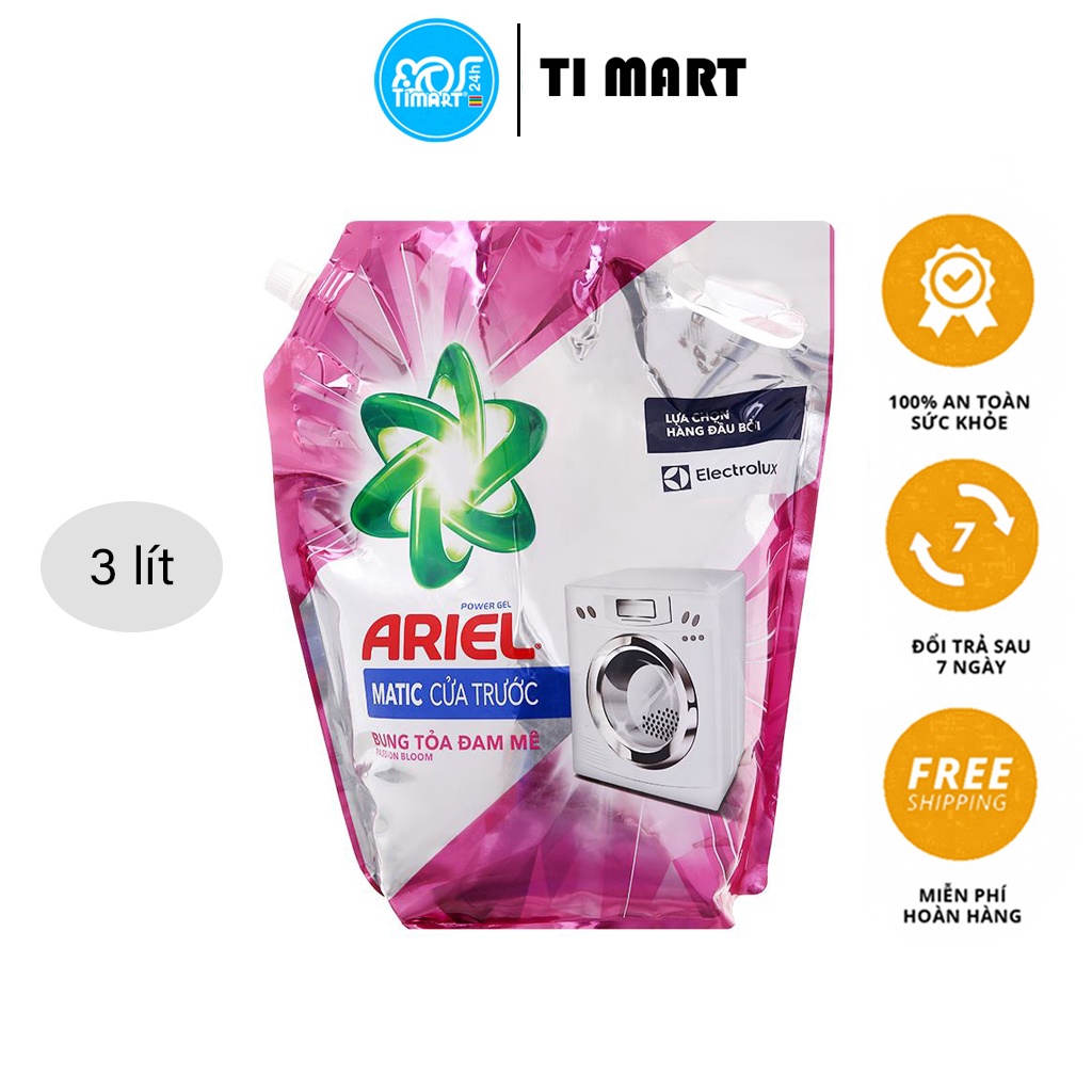 Nước giặt Ariel Matic cửa trước bung toả đam mê 3.05kg