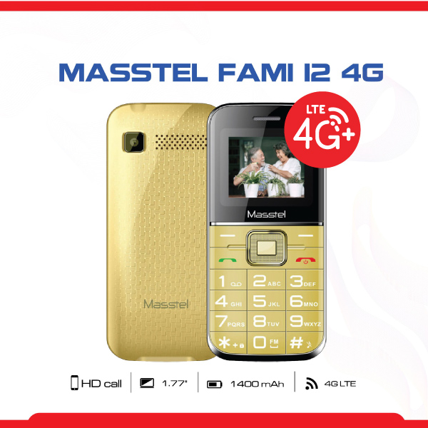 Điện thoại Masstel Fami 12 4G Thương hiệu Masstel