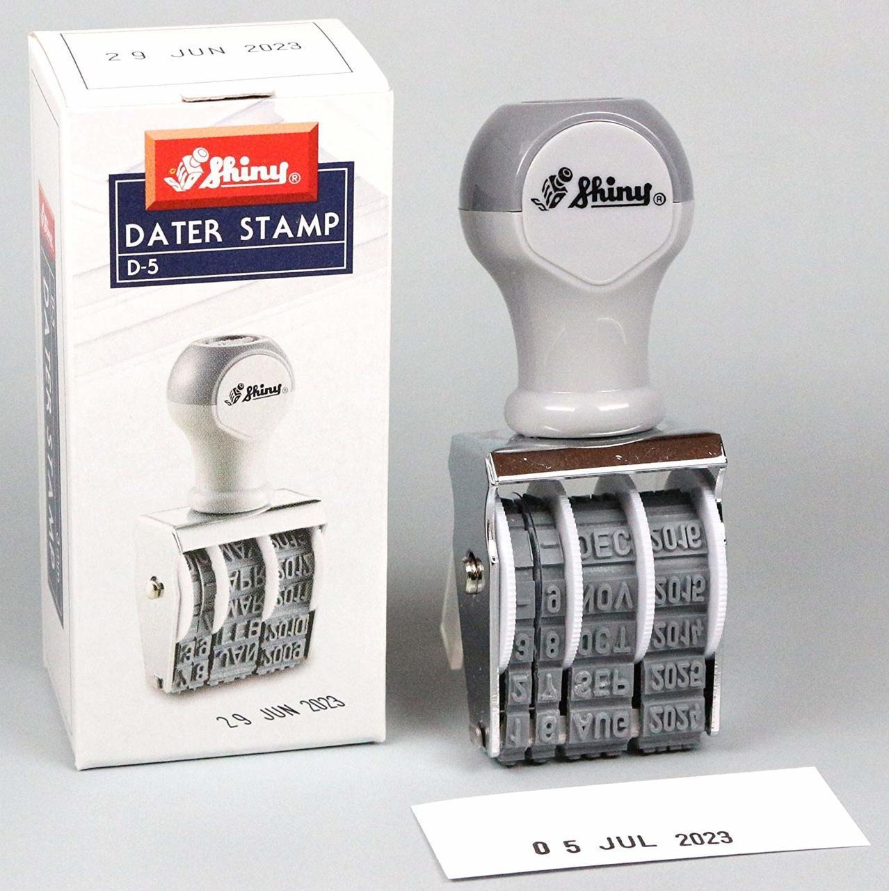 Dấu ngày tháng năm Tiếng Anh xoay chỉnh Shiny D5 3mm