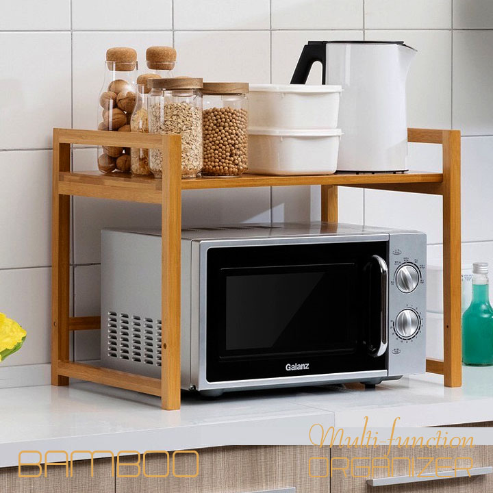 Kệ lò vi sóng 2 tầng bằng gỗ tre _ CORIANDIO
