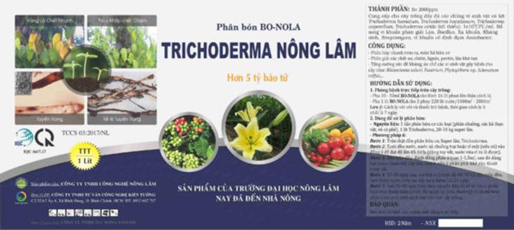 TRICHODERMA NÔNG LÂM NOBOLA – PHÂN BÓN VI SINH CAO CẤP CHO CÂY TRỒNG CHAI 500ML