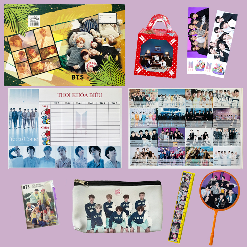 Combo 9 món đồ dùng học tập BTS
