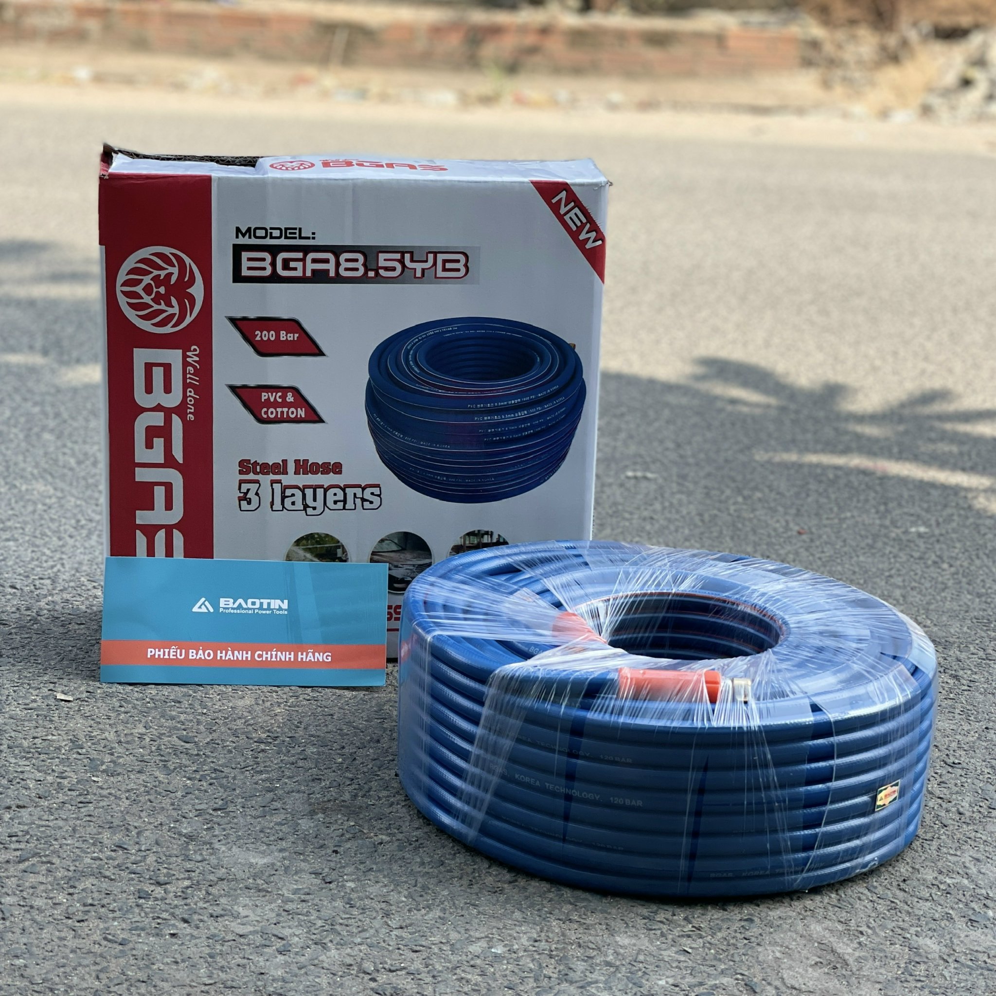 Dây xịt áp lực BGAS 8.5mm x 50m chuyên dùng phun xịt áp lực, phun tưới nông nghiệp Công nghệ JAPAN