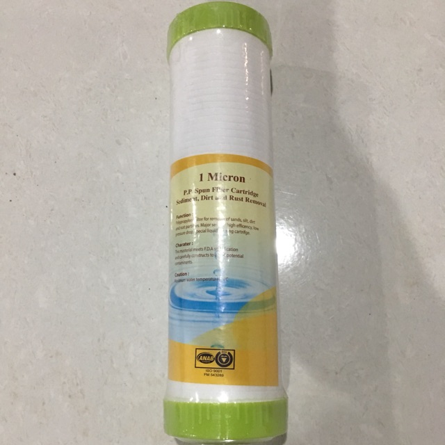 Lõi lọc thô 1micron có đầu bịt dùng cho máy lọc nước RO