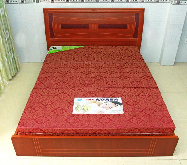Nệm PE Korea gấp 3 dày 9 cm dành cho 1 người nằm ( 100cm-195cm-9cm)