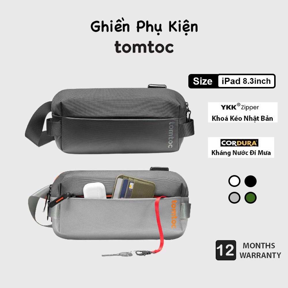 Túi Đeo Chéo Tomtoc USA Codura Stylish 8.3inch H02 - Hàng Chính Hãng