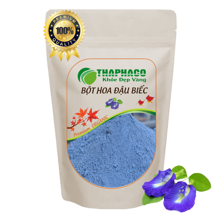 Bột hoa đậu biếc nguyên chất - túi zip 100g - bột uống làm đẹp dưỡng da thaphaco