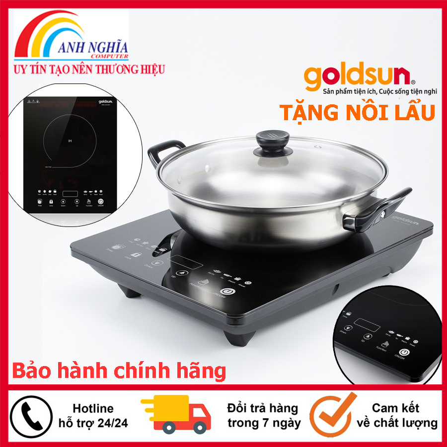 Bếp từ đơn goldsun ba2104mt tặng nồi lẩu