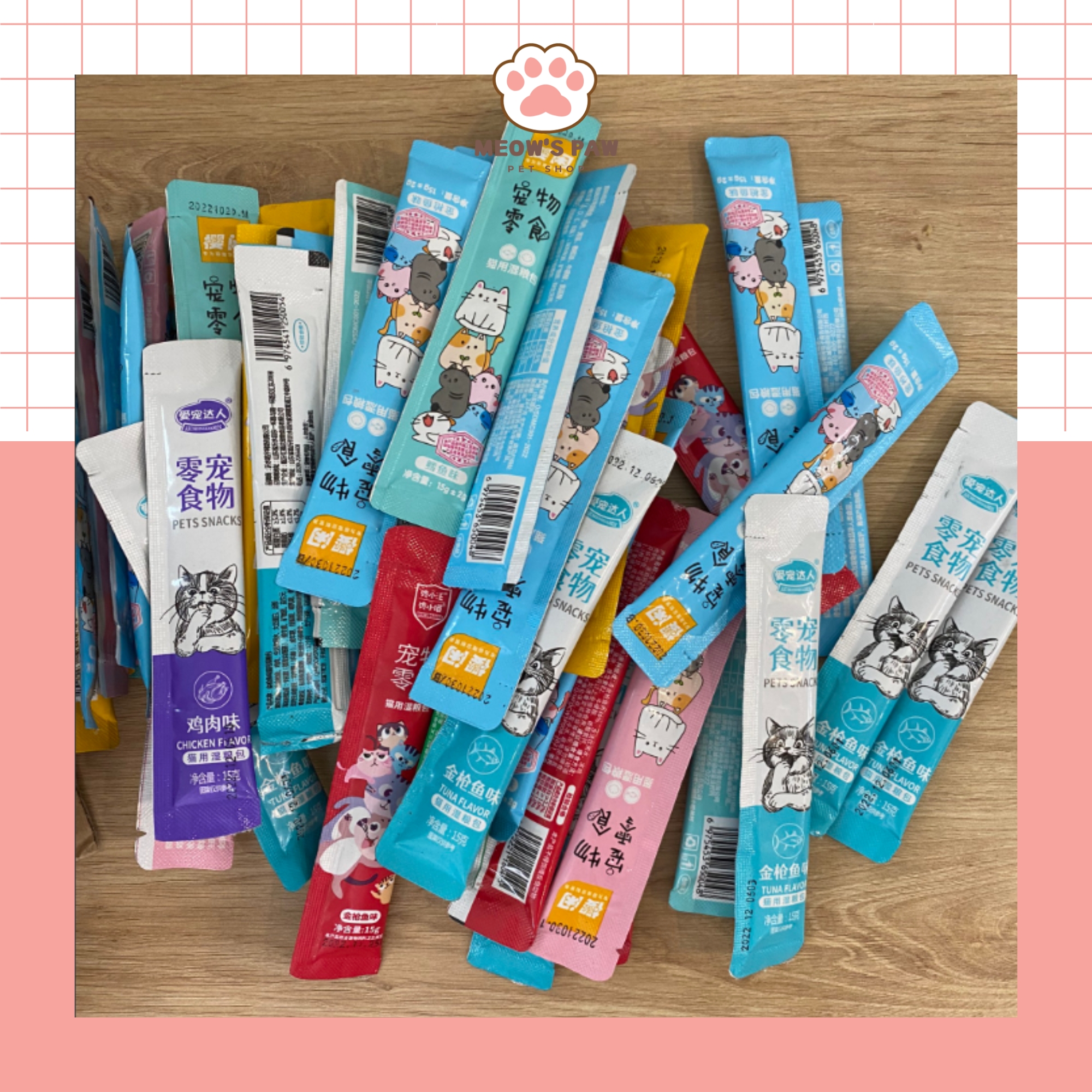 Súp thưởng cho mèo Shizuka súp thưởng Pet Snacks cho mèo 15 gram