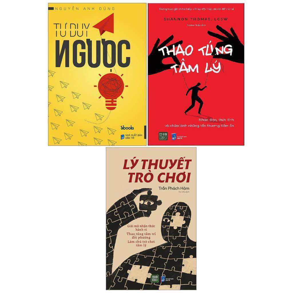 ComBo 3 Cuốn Sách : Tư Duy Ngược, Lý Thuyết Trò Chơi, Thao Túng Tâm Lý