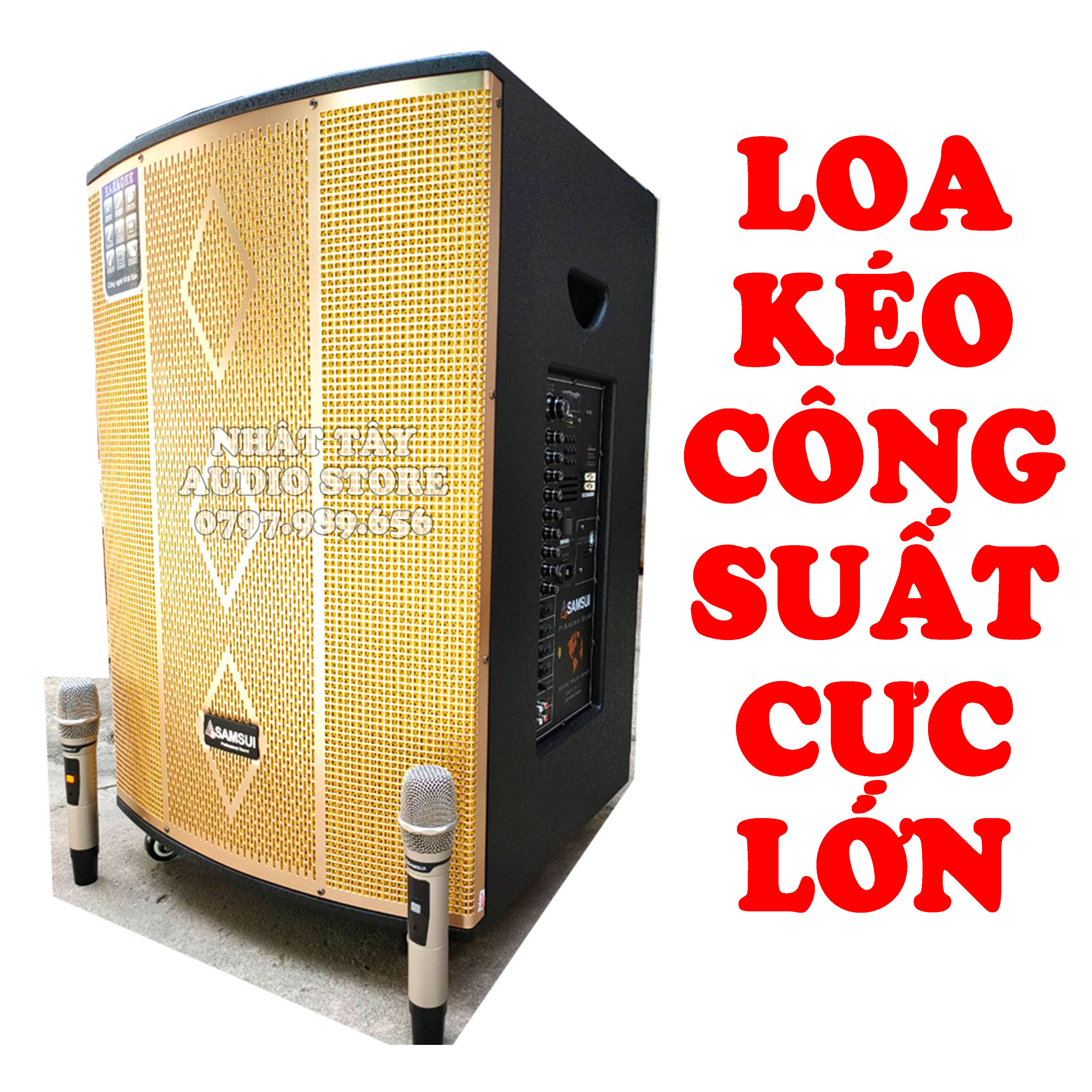 [HCM][Trả góp 0%]Loa Kéo 5 tấc công suất lớn - SamSui 991A - Loa kẹo kéo karaoke di động [ Có video thử loa ]