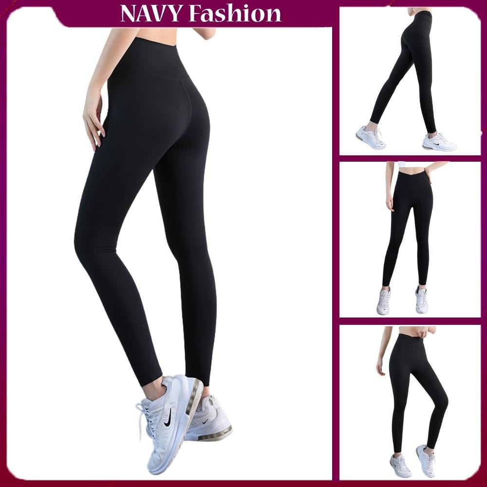 Quần legging nữ chất umi cao cấp cạp cao tạo cảm giác chân dài eo thon