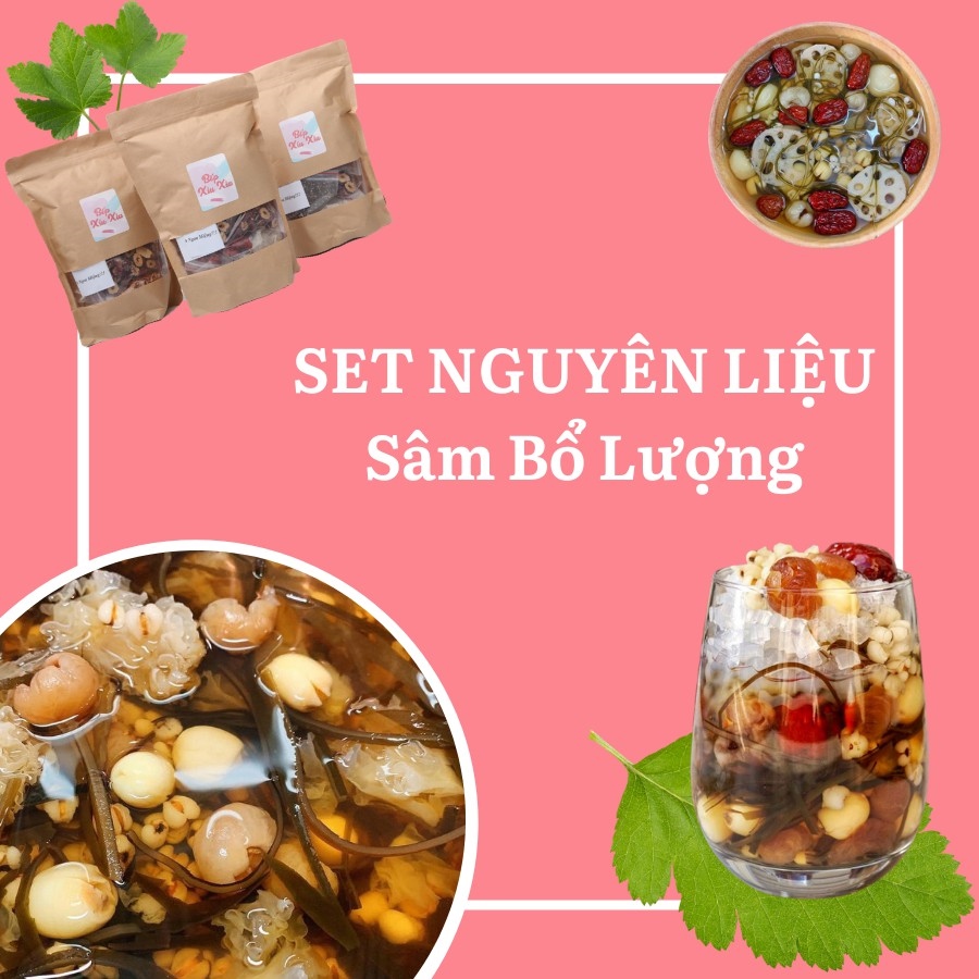 HOT SALE Set Sâm Bổ Lượng 10 vị nguyên liệu (500gr) thanh nhiệt chuẩn vị