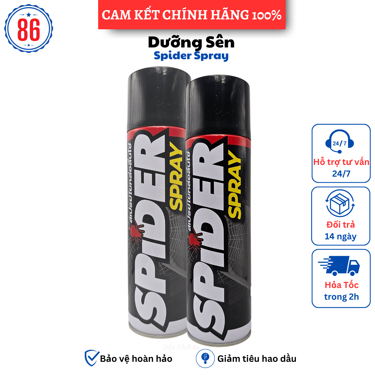 Dưỡng sên SPIDER SPRAY 600ml nhập khẩu Thái Lan