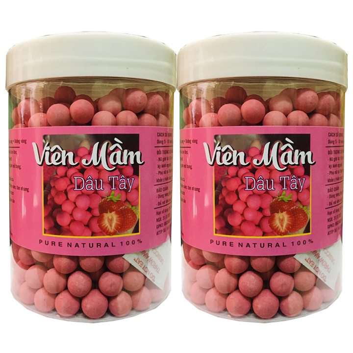 [HCM]2 HỘP VIÊN MẦM ĐẬU NÀNH DÂU TÂY TĂNG SIZE VÒNG 1 - viên mầm dâu tây - Vien dau tay
