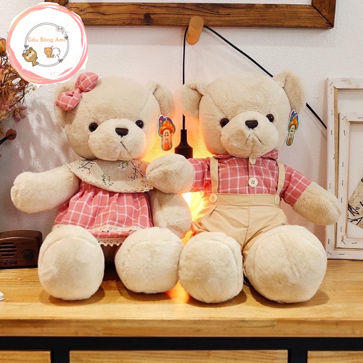 Gấu Bông Teddy - Teddy Gấu Mặc Đồ Đôi Cao Cấp 40cm- Xưởng Gấu Bông Việt Nam