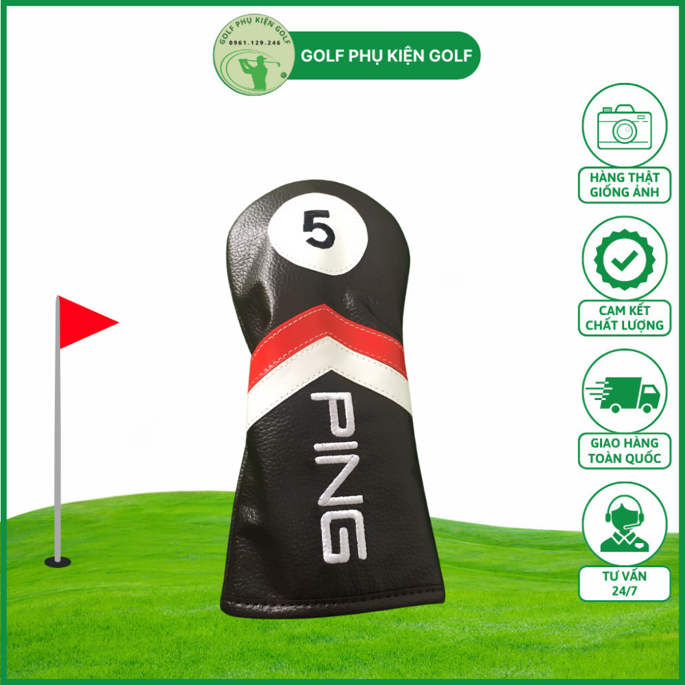 Cover gậy golf-cover driver ping golf- cover đầu gậy golf- bọc đầu gậy golf-bao che đầu gậy golf-cover golf- golf-cover gậy gỗ ping