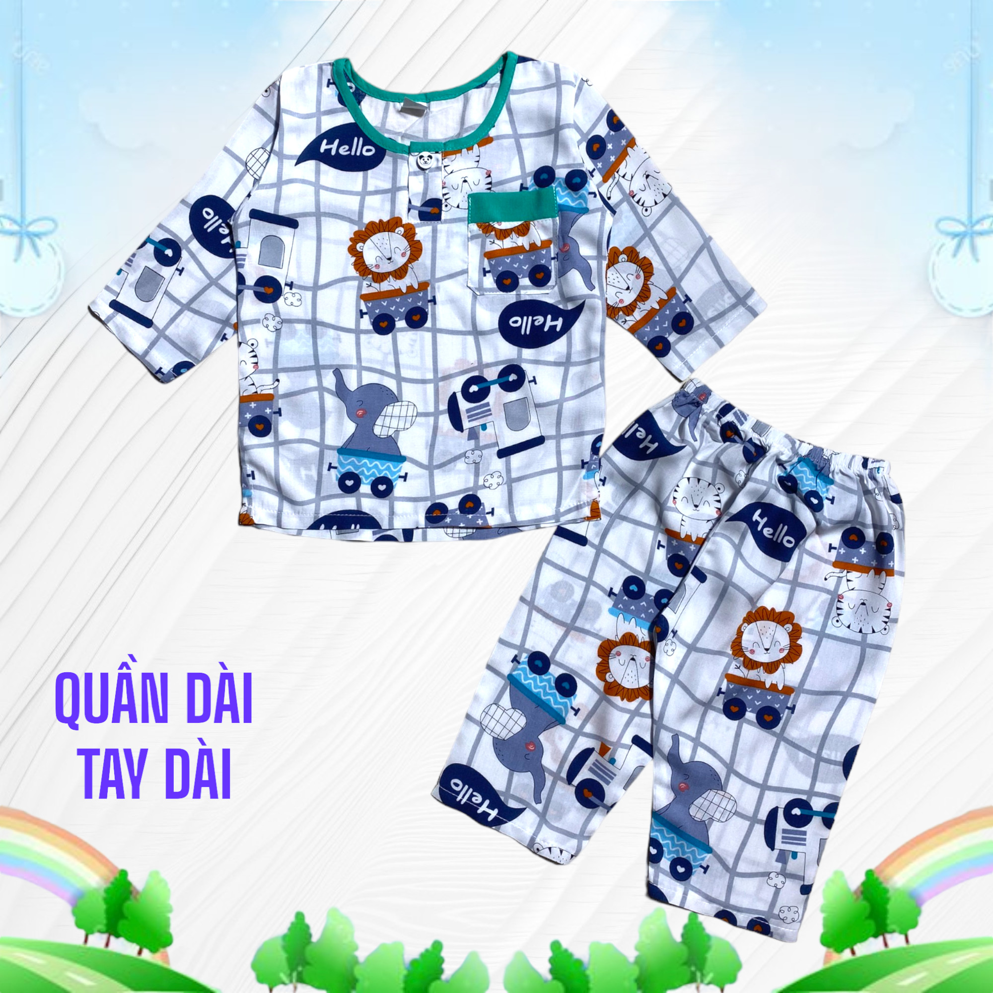 Đồ bộ, quần áo bé trai vải tole/lanh 2 da loại 1 từ 5 đến 22kg, đồ bộ bé trai áo tay dài quần dài form rộng, đồ bộ mặc nhà