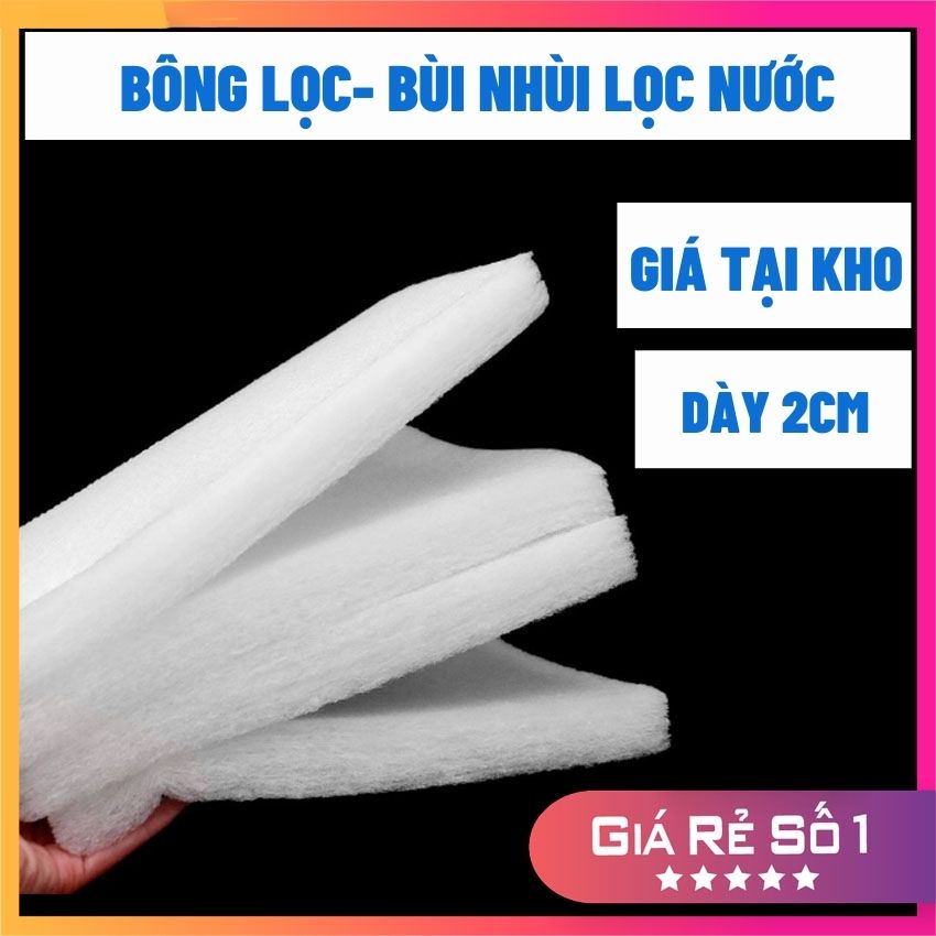 Bông lọc nước bể cá [ LOẠI DÀY], vật liệu lọc nước hồ cá mini