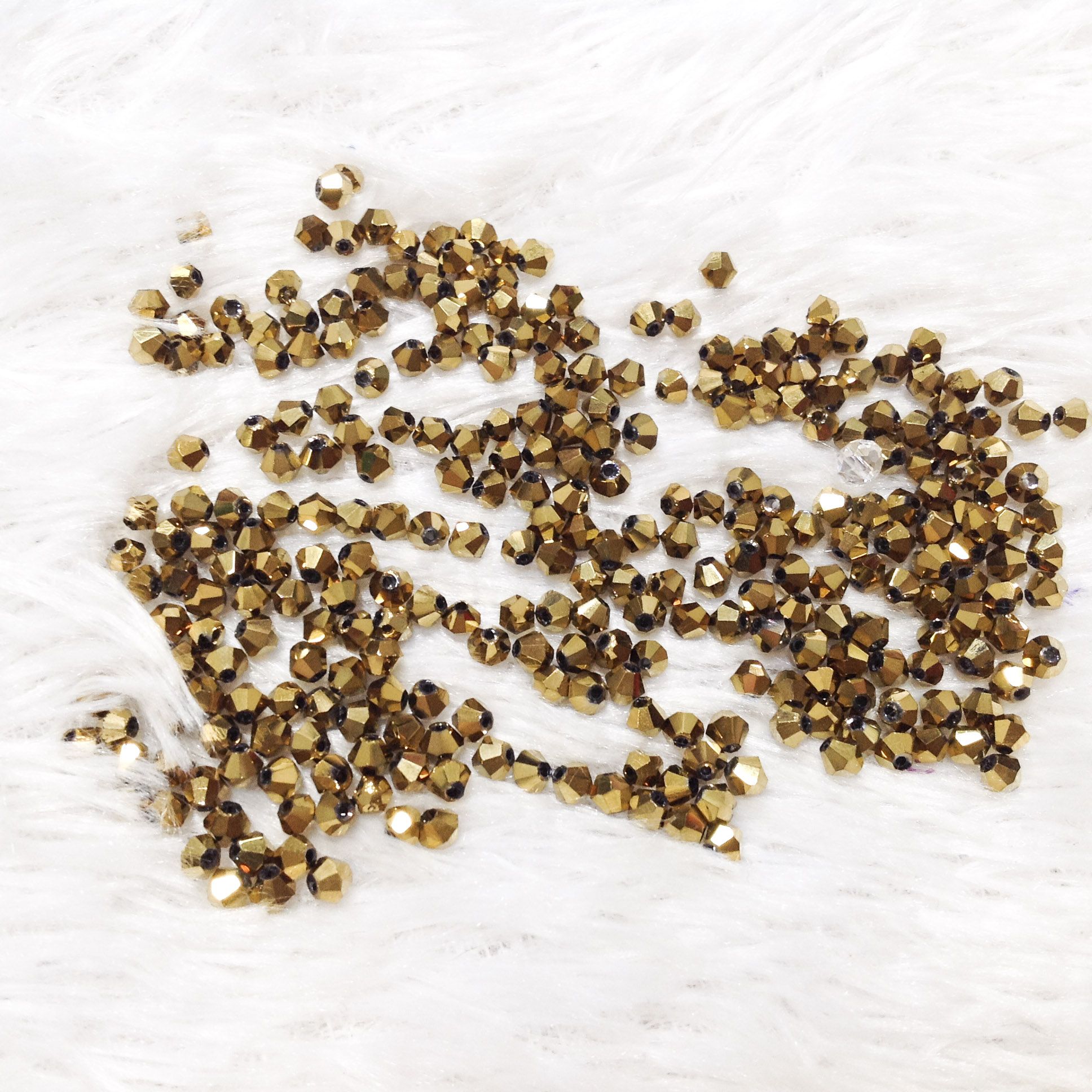 Set 50 Hạt đá pha lê hình thoi size 3MM 3ly nhiều màu sắc lấp lánh cườm xỏ vòng tay charm làm trang sức thời trang