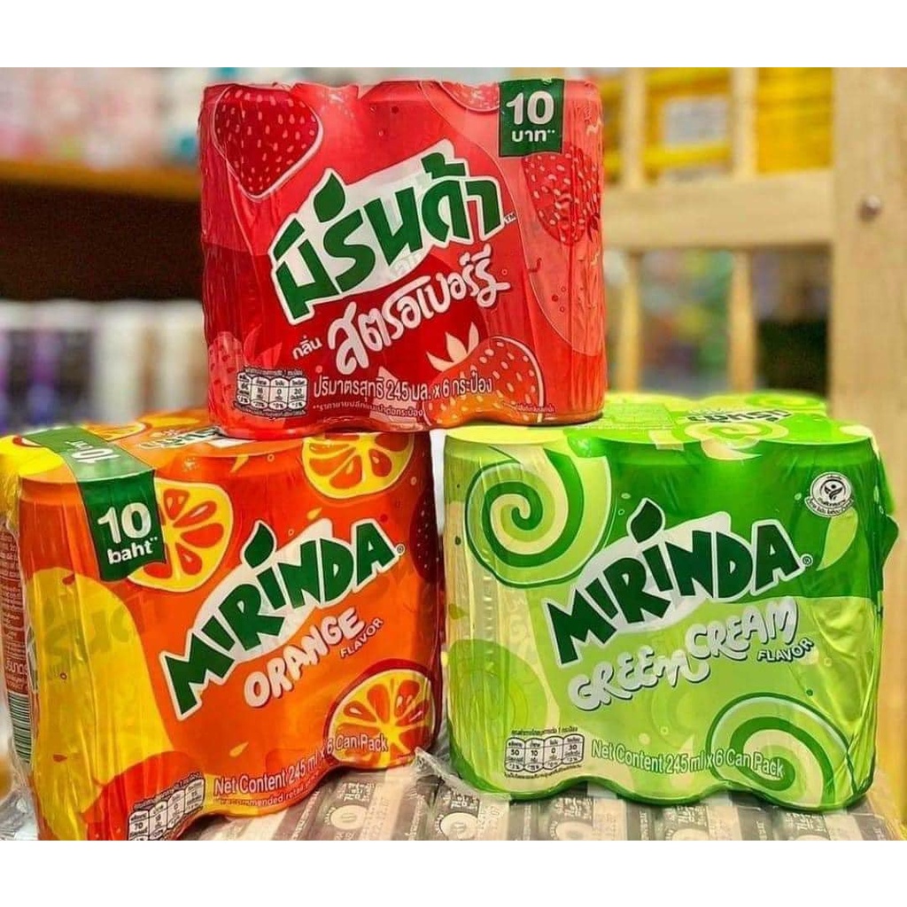 Thùng 24 lon nước ngọt mirinda thái siêu ngon