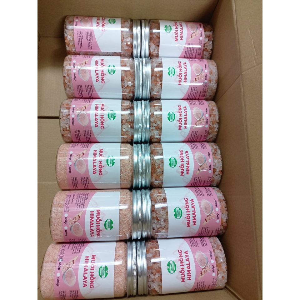 Muối hồng Himalaya hạt thô Hũ 500g