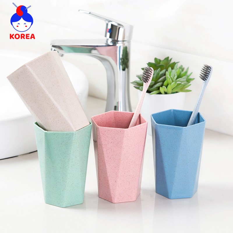 Ly nhựa lúa mì đa năng đựng bàn chải đánh răng kem đánh răng đa năng GIA DỤNG KOREA