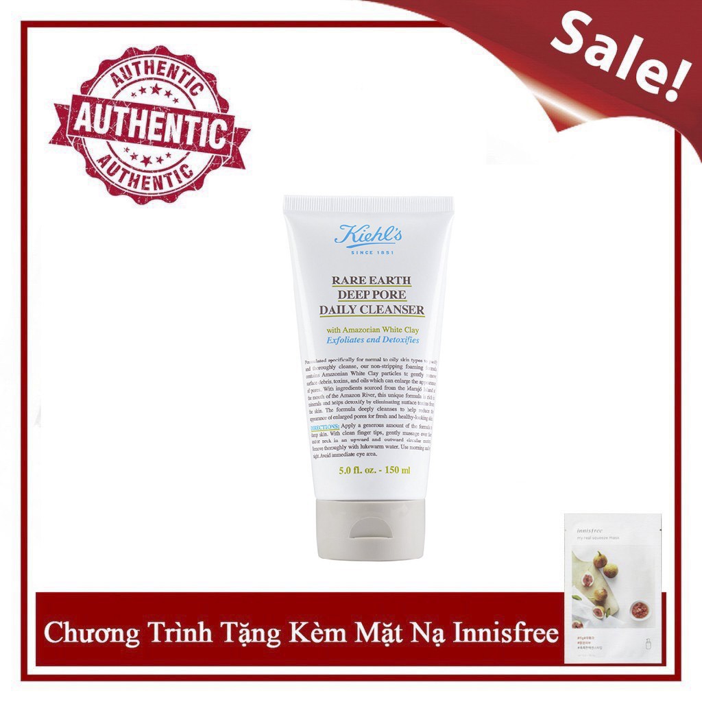 Sữa rửa mặt đất sét Kiehl’s 150ml
