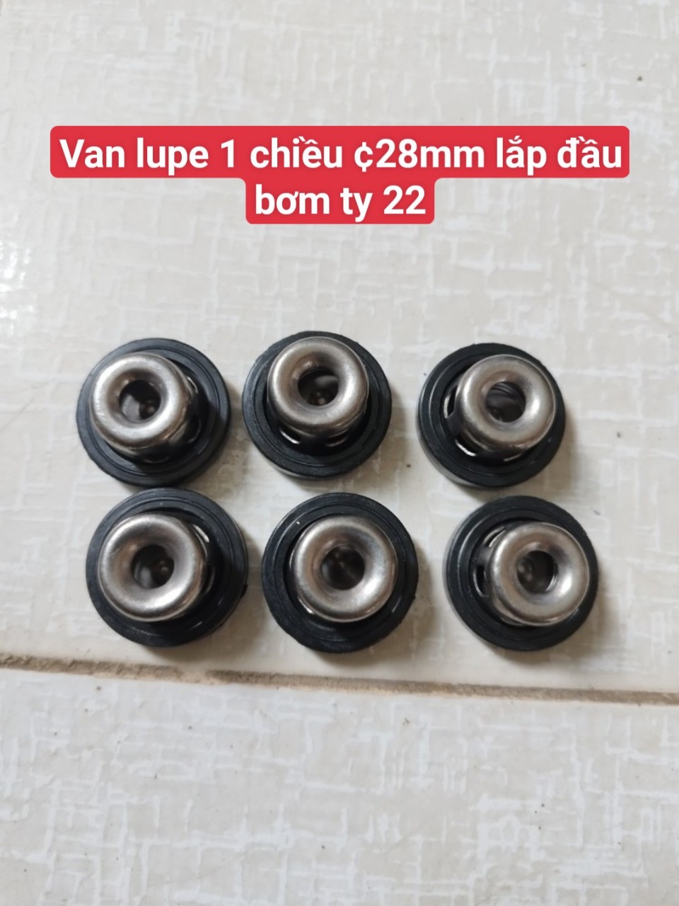 Bộ 6 chiếc van lupe một chiều lắp máy rửa xe đường kính lupe phi 28mm