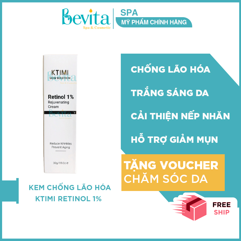 [HCM]Kem chống lão hóa giảm nếp nhăn Ktimi Retinol 30ml. Kem dưỡng giúp mờ vết thâm - Bevita