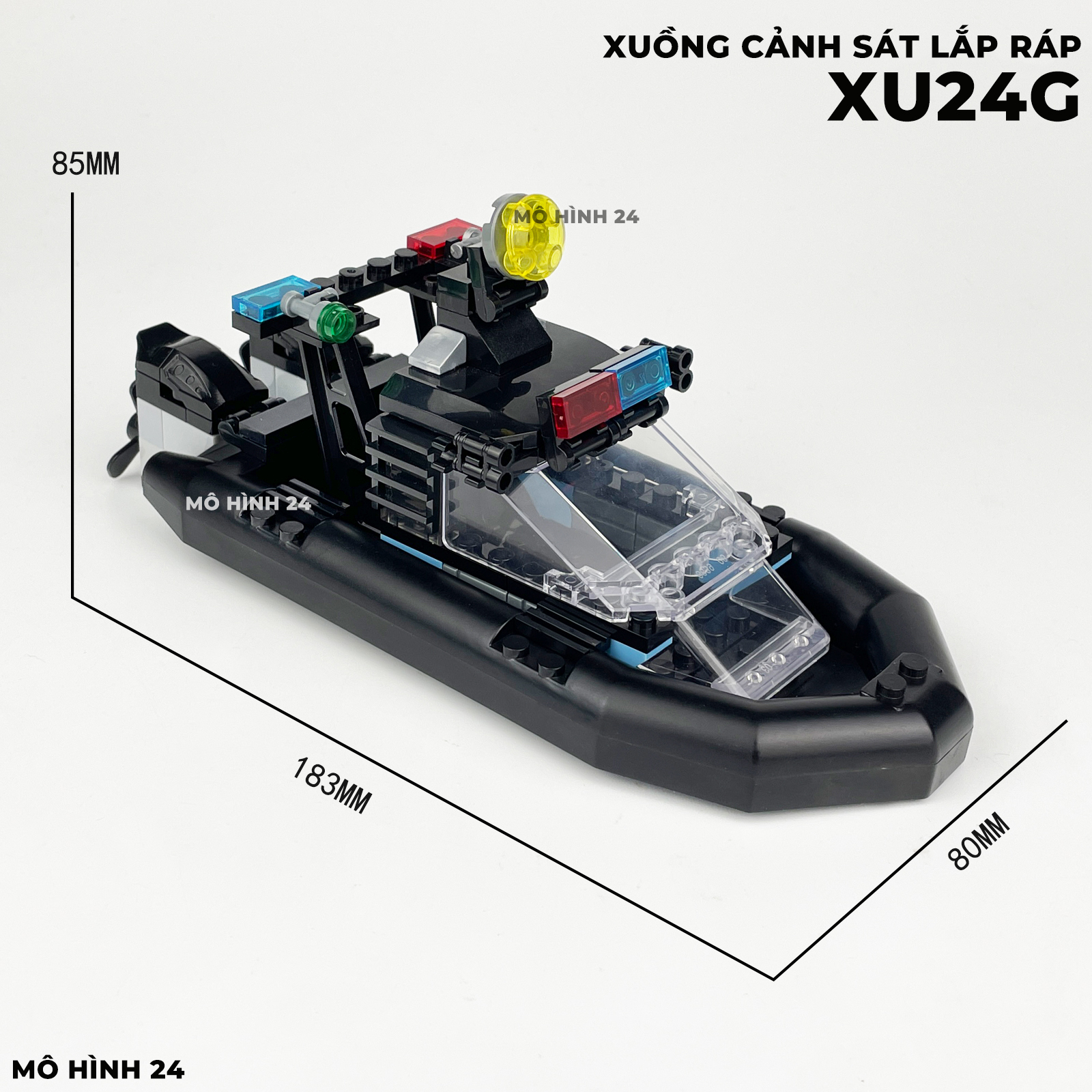 Bộ đồ chơi lắp ráp lego xếp hình Xuồng Cano Cảnh sát biển thuyền phao cứu sinh lego tàu mã XU24G xuồng cảnh sát lắp ráp