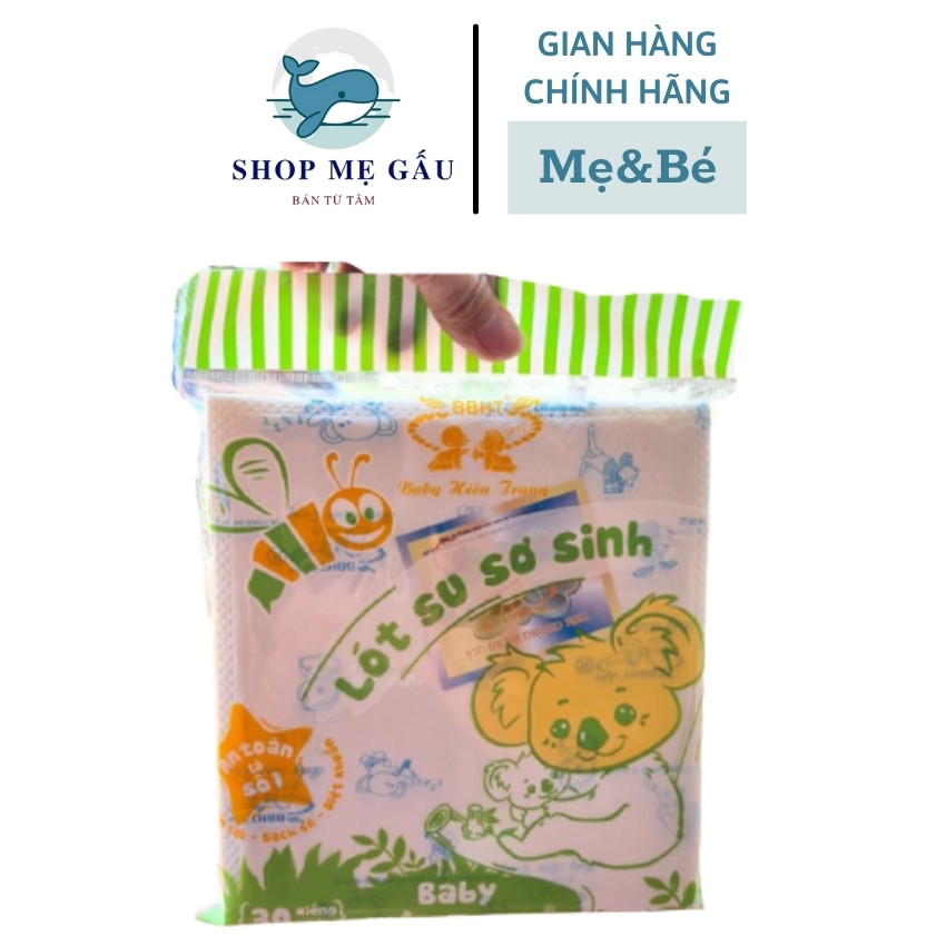 Miếng lót phân su hiền trang, lót phân su bịch đại 30 miếng mẫu mới